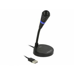 husí krk USB mikrofon Delock 65868 Druh přenosu:kabelový