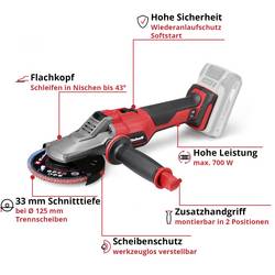 Einhell Professional TP-AG 18/125 F Li BL - Solo Akku-Winkelschleifer 4431175 Akumulátorová úhlová bruska 125 mm, bez akumulátoru, bez nabíječky, 700 W, 18 V,