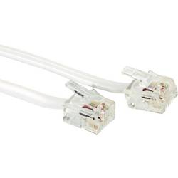 Value telefonní kabel [1x RJ12 zástrčka - 1x RJ12 zástrčka ] 6.00 m bílá