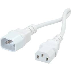 Value 19.99.1516 napájecí kabel bílá 1.80 m PVC plášť