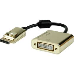 Roline DisplayPort / DVI kabelový adaptér Konektor DisplayPort, DVI-D 24+1pol. zásuvka 0.15 m černá/zlatá 12.03.3175 Aktivní se zesílením signálu Kabel