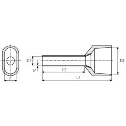 Vogt Verbindungstechnik 460814D dutinka 10 mm² částečná izolace slonová kost 100 ks