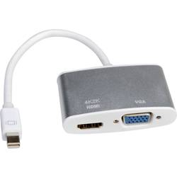 Roline Mini-DisplayPort / VGA kabelový adaptér Mini DisplayPort konektory, VGA pólové zásuvka 0.10 m stříbrná 12.03.3161 Kabel DisplayPort