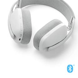 Logitech ZONE VIBE 100 Headset uzavřená (Over Ear) Bluetooth® stereo bílá Redukce šumu mikrofonu, Potlačení hluku regulace hlasitosti, Vypnutí zvuku mikrofonu