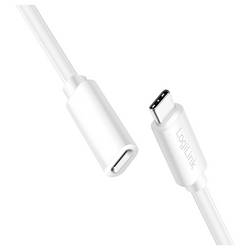 LogiLink Kabel USB-C USB 2.0 USB-C ® zástrčka, USB-C ® zásuvka 3.00 m bílá CU0222