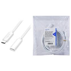 LogiLink Kabel USB-C USB 2.0 USB-C ® zástrčka, USB-C ® zásuvka 3.00 m bílá CU0222