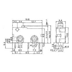 TRU COMPONENTS TC-MS02 mikrospínač TC-MS02 5 A bez aretace 1 ks