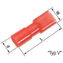 LAPP 61794960 faston zásuvka Šířka zástrčky: 6.3 mm Tloušťka konektoru: 0.8 mm 180 ° plná izolace červená 100 ks
