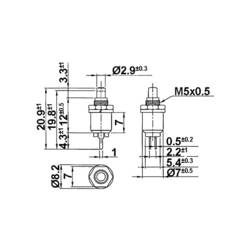 TRU COMPONENTS TC-DT151SW, TC-DT151SW tlačítko, 1 ks