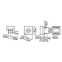 TRU COMPONENTS TC-CDS10 TC-CDS10 kódovací přepínač BCD 0-9 1 ks