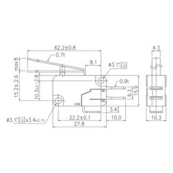 TRU COMPONENTS TC-MS23 mikrospínač TC-MS23 10 A bez aretace 1 ks