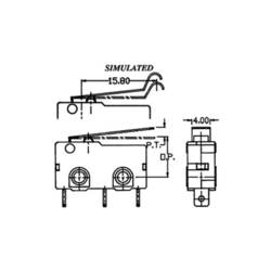 TRU COMPONENTS TC-MS03 mikrospínač TC-MS03 5 A bez aretace 1 ks
