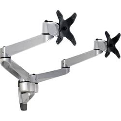 SpeaKa Professional SP-3947568 Flex držák na stůl pro monitor 2 Displej: (s) 25,4 cm (10) - 68,6 cm (27) černá, stříbrná nastavitelná výška, naklápěcí,