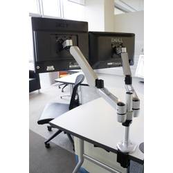 SpeaKa Professional SP-3947568 Flex držák na stůl pro monitor 2 Displej: (s) 25,4 cm (10) - 68,6 cm (27) černá, stříbrná nastavitelná výška, naklápěcí,