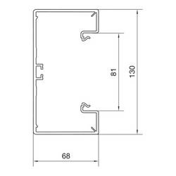 Hager BR6513019016 parapetní lišta Spodní díl (d x š) 2000 mm x 130 mm 2 m bílá