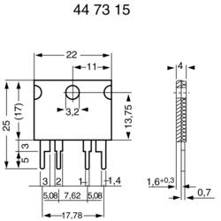 Isabellenhütte PBV 0.05 měřicí odpor 0.05 Ω 10 W (d x š x v) 22 x 4 x 17 mm 1 ks