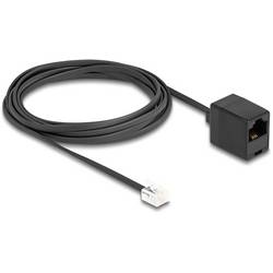 Delock telefonní kabel 3 m černá