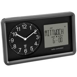 TFA Dostmann 60.3552.01 DCF rádiové hodiny 25.4 cm x 4.4 cm x 15.2 cm , černá