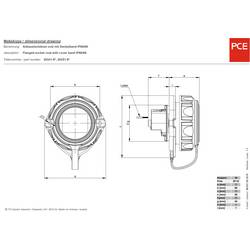 PCE 20351-9b zásuvka se sklopným víkem IP68 modrá
