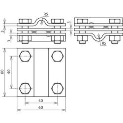 DEHN 319209 KS 8.10 8.10 FL30 ZP V4A Křížový šroub