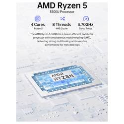 GMKtec mini PC (HTPC) NucBox G10 AMD Ryzen 5 3500U 3.7 GHz 16 GB RAM 256 GB SSD AMD Win 11 Pro G10