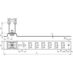 DEHN 206319 DLH UG 8 H32 L335 V2A Držák střešních kabelů 1 ks