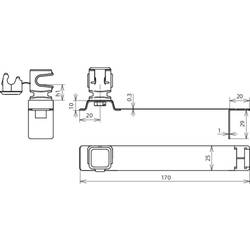 DEHN 204937 DLH FS 8 H36 L170 GR V2A Držák střešních kabelů 1 ks