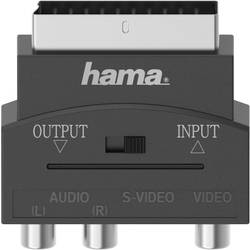 Hama S-video / cinch AV adaptér [1x S-Video zásuvka - 3x cinch spojka] černá