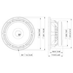 Lavoce MAF103.00 10 palec reproduktor 8 Ω