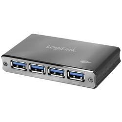 LogiLink UA0282 USB Hub 4 porty USB-A USB 3.0 5 GBit/s s hliníkovým krytem, se stavovými LED vesmírná šedá UA0282