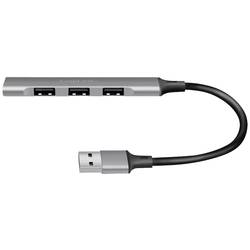 LogiLink UA0391 USB Hub 4 porty USB-A USB 3.0 5 GBit/s hliníkově šedá UA0391