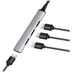 LogiLink UA0391 USB Hub 4 porty USB-A USB 3.0 5 GBit/s hliníkově šedá UA0391