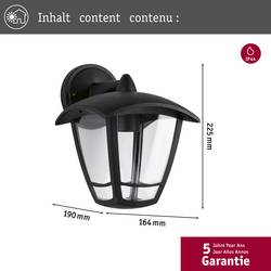 Paulmann 94392 nástěnné světlo E27 čirá, černá