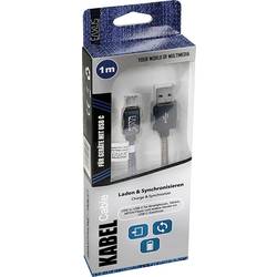 Eaxus Nabíjecí kabel USB USB-A zástrčka, USB-C ® zástrčka 1.00 m modrá 4260183016106
