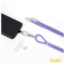 Aqiila Nabíjecí kabel USB USB 3.0 USB-C® 1.5 m fialová šňůrka na mobilní telefon AQLYCBPBICC4PL077