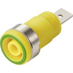 TRU COMPONENTS MP-32 grün-gelb bezpečnostní vestavná zásuvka 4 mm zásuvka, rovná Ø pin: 4 mm zelenožlutá 1 ks Bulk