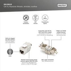 Digitus DN-93615 RJ45 vestavný modul Keystone CAT 6A 1 ks