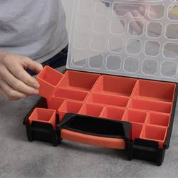 Quadrios 23SA094 krabička na malé součástky (d x š x v) 31.2 x 27.2 x 6 cm přihrádek: 14 pevné rozčlenění Box Obsah 1 ks
