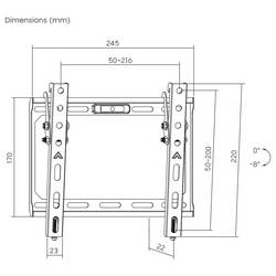 My Wall HEG2L TV držák na zeď 33 cm (13) - 109,2 cm (43) naklápěcí integrovaná vodováha