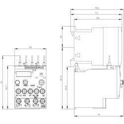 Siemens přepěťové relé 690 V/AC 1 spínací kontakt, 1 rozpínací kontakt 1 ks 3RU2116-0JB0 přetížení