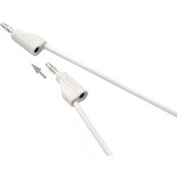 VOLTCRAFT MSB-300 měřicí kabel lamelová zástrčka 4 mm silikon 25.00 cm bílá 1 ks