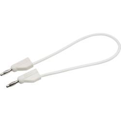 VOLTCRAFT MSB-300 měřicí kabel lamelová zástrčka 4 mm silikon 25.00 cm bílá 1 ks