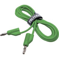 VOLTCRAFT MSB-300 měřicí kabel lamelová zástrčka 4 mm silikon 2.00 m zelená 1 ks