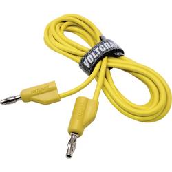 VOLTCRAFT MSB-300 měřicí kabel lamelová zástrčka 4 mm silikon 2.00 m žlutá 1 ks