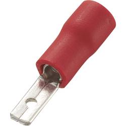TRU COMPONENTS 736753-2.5 faston konektor Šířka zástrčky: 2.8 mm Tloušťka konektoru: 0.8 mm 180 ° částečná izolace červená 100 ks