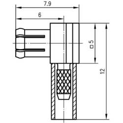 Telegärtner 100027684 100027684 MCX konektor zástrčka, zahnutá 50 Ω 1 ks