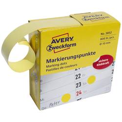 Avery-Zweckform 3852 popisovače etiket Ø 10 mm žlutá 800 ks trvalé papír