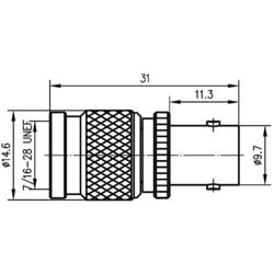 Telegärtner 100023875 100023875 BNC adaptér BNC zásuvka - TNC zástrčka 1 ks