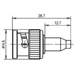 Telegärtner 100023312 100023312 BNC konektor zástrčka, rovná 50 Ω 1 ks