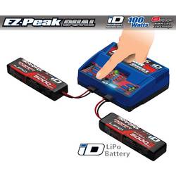 Traxxas Dual EZ Peak Plus modelářská multifunkční nabíječka, 100 V, 230 V, 8 A, Li-Pol, vč. 2 akumulátorů LiPo